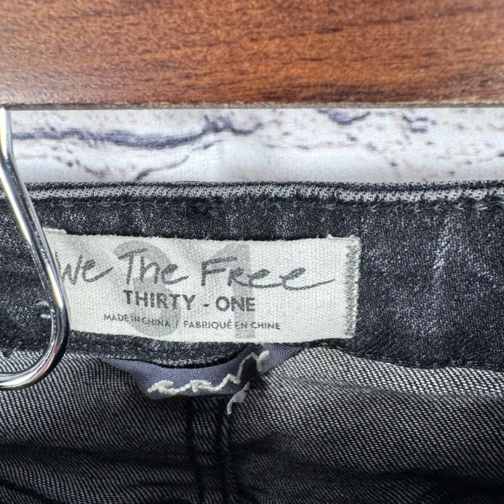 We The Free CRVY Women's High Rise Charcoal/Black Jeans Button Fly